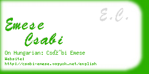 emese csabi business card